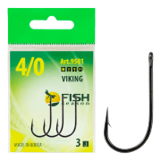 Крючок FISH SEASON Viking №4/0 колечко черный 3шт/уп 9501-0044F Крючок FISH SEASON Viking №4/0 колечко черный 3шт/уп 9501-0044F
