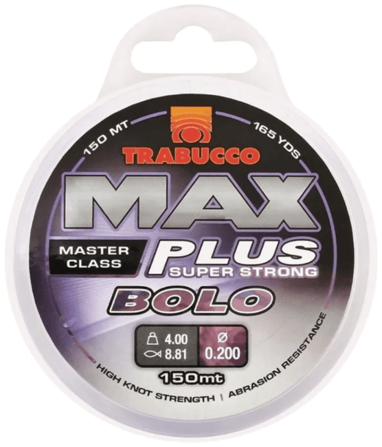 Леска монофил TRABUCCO Max Plus Bolo 150м 0.20мм 4.00кг (fish: 8.81кг) прозрачная Леска монофил TRABUCCO Max Plus Bolo 150м 0.20мм 4.00кг (fish: 8.81кг) прозрачная