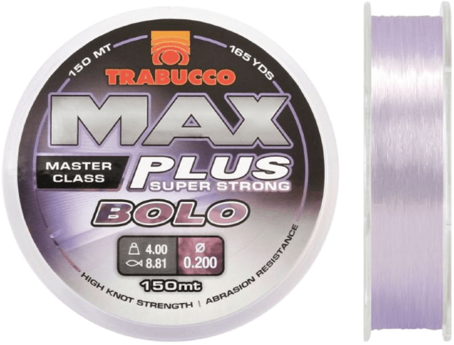 Леска монофил TRABUCCO Max Plus Bolo 150м 0.20мм 4.00кг (fish: 8.81кг) прозрачная Леска монофил TRABUCCO Max Plus Bolo 150м 0.20мм 4.00кг (fish: 8.81кг) прозрачная