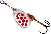 Блесна вращающаяся MEPPS Comet Decore AG/RG (серебро/красн) №1 3,5г