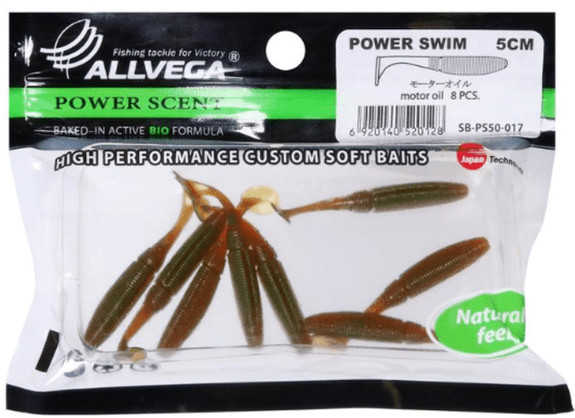 Виброхвост ALLVEGA Power Swim 5см 1гр 8шт/уп #017 motor oil Виброхвост ALLVEGA Power Swim 5см 1гр 8шт/уп #017 motor oil