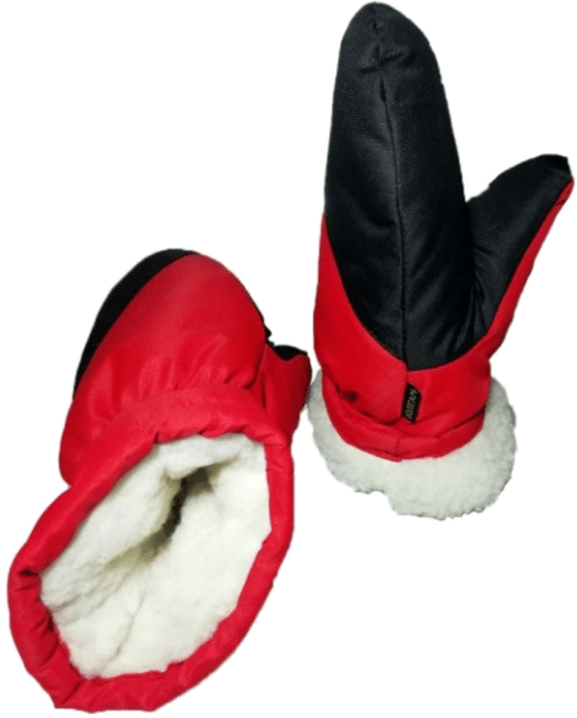 Варежки Волгарь Вьюга красно-чёрные ткань Dobby Pongee Варежки Волгарь Вьюга красно-чёрные ткань Dobby Pongee