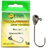 Джиг-головка вольфрам FISH SEASON PL 1.0гр крючок №4 цв.:BN 1шт/уп