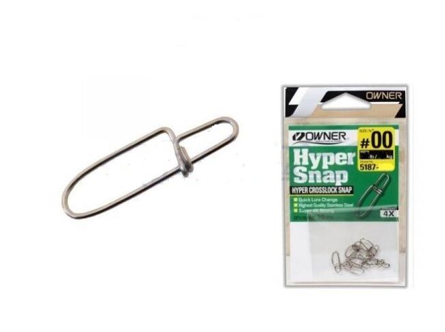 Застежка OWNER 5187-00 Hyper Crosslock Snap №00 24кг стальной 10шт/уп