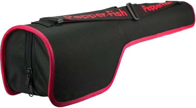 Чехол PEPPER-FISH полужесткий для зимних удилищ до 80см, цвет:ЧЕРНЫЙ-КРАСНЫЙ