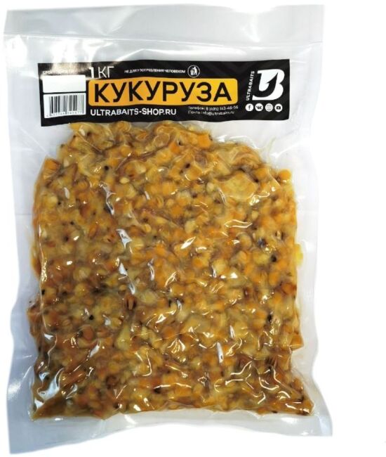 Зерновая смесь Ultrabaits Кукуруза натуральная 1кг