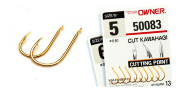 Крючок OWNER 50083-05 Cut Kawahagi лопатка золотой кован 9шт/уп
