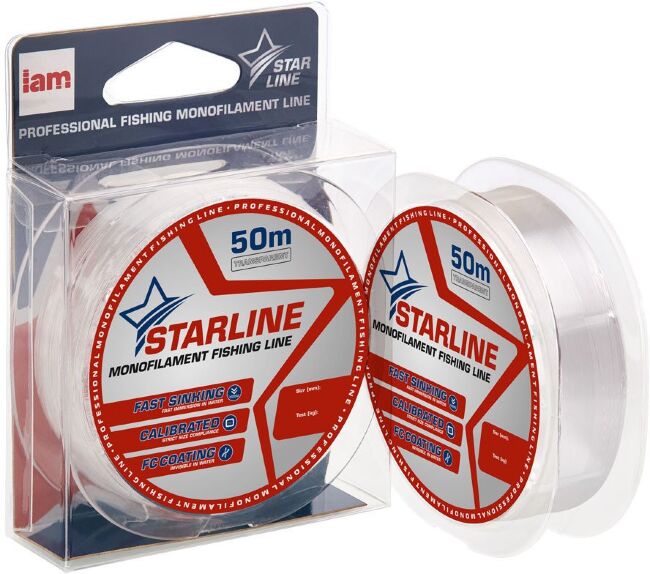 Леска монофил IAM STARLINE Clear 50м 0.203мм 4.3кг Леска монофил IAM STARLINE Clear 50м 0.203мм 4.3кг