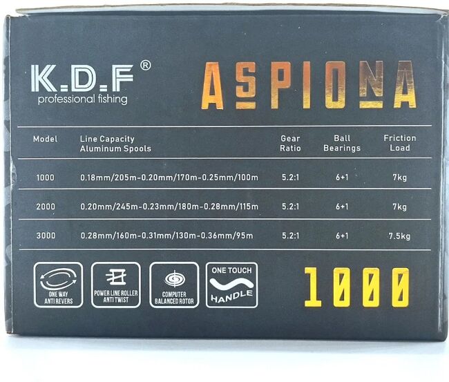 Катушка KDF ASPIONA 1000, 6+1подш., 5,2:1 Катушка KDF ASPIONA 1000, 6+1подш., 5,2:1