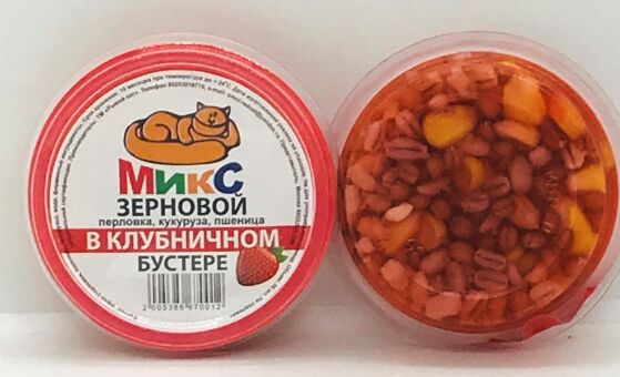 Насадка РЫЖИЙ КОТ Микс Зерновой (перловка, кукуруза, пшеница) в бустере Клубника 30мл Насадка РЫЖИЙ КОТ Микс Зерновой (перловка, кукуруза, пшеница) в бустере Клубника 30мл