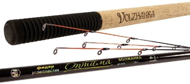 Удилище фидер "Волжанка Оптима" 3.9м (3 секции+3) тест 90гр+ (IM7) 041-0017 Удилище фидер "Волжанка Оптима" 3.9м (3 секции+3) тест 90гр+ (IM7) 041-0017
