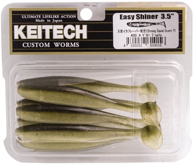 Виброхвост KEITECH Easy Shiner 3.5" #400 AYU 8.9см 3гр 7шт/уп
