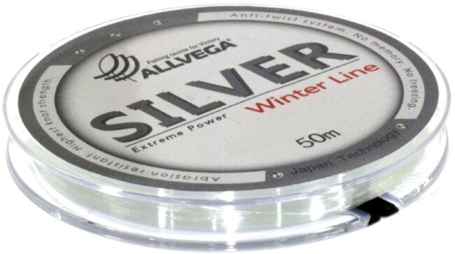 Леска монофил ALLVEGA Silver 50м 0,20мм 5,00кг серебристая Леска монофил ALLVEGA Silver 50м 0,20мм 5,00кг серебристая