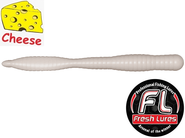 Силиконовая приманка FRESH LURES FlatWorm 3.1”/77мм Сыр #104 7шт/уп
