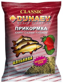 Прикормка DUNAEV Классика 0.9кг Карп Клубника Прикормка DUNAEV Классика 0.9кг Карп Клубника