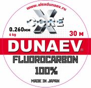 Флюорокарбон DUNAEV X-Core Fluorocarbon 100% 30м 0.260мм 6.00кг Флюорокарбон DUNAEV X-Core Fluorocarbon 100% 30м 0.260мм 6.00кг
