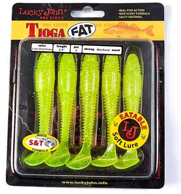 Виброхвост LUCKY JOHN Pro Series Tioga FAT 3.9" 100мм #071 5шт/уп 140146-071