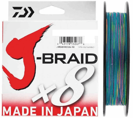 Плетёный шнур DAIWA J-Braid X8 150м 0.18мм 12.0кг многоцветный Плетёный шнур DAIWA J-Braid X8 150м 0.18мм 12.0кг многоцветный