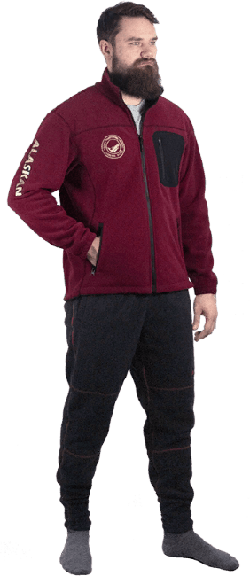 Куртка флисовая ALASKAN North Wind бордовый р.XL AFJNWCXL