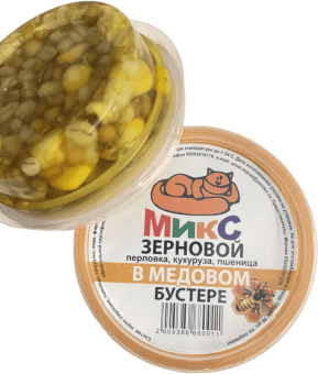 Насадка РЫЖИЙ КОТ Микс Зерновой (перловка, кукуруза, пшеница) в бустере Мёд 30мл Насадка РЫЖИЙ КОТ Микс Зерновой (перловка, кукуруза, пшеница) в бустере Мёд 30мл