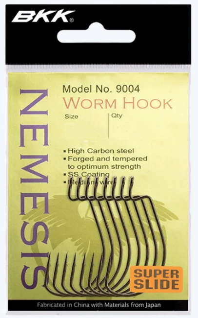 Крючок офсетный BKK Nemesis 9004 #1 чёрный 8шт/уп