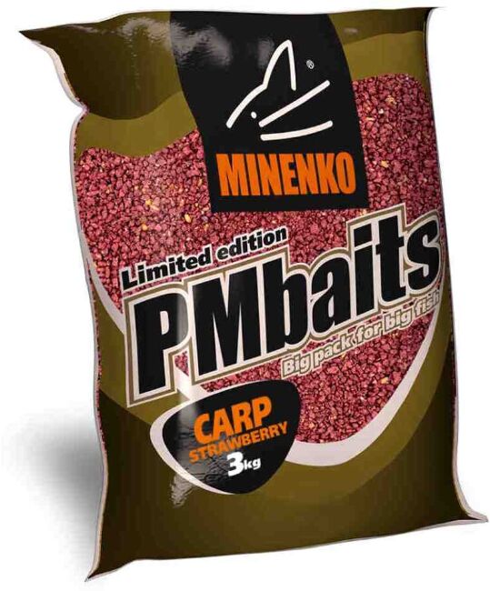 Прикормка MINENKO PM Baits Carp Strawberry (клубника) 3кг Прикормка MINENKO PM Baits Carp Strawberry (клубника) 3кг