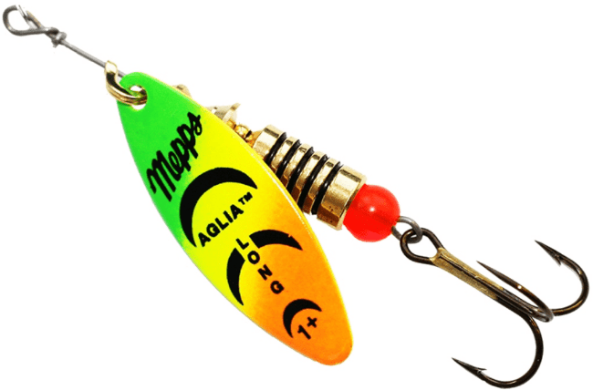 Блесна вращающаяся MEPPS Aglia Long Tiger №1+ 6г