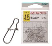 Застежка OWNER 52802-1.5 Quick Snap №1.5 13.1кг стальной 20шт/уп