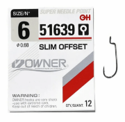 Крючок офсетный Owner (MH-21) 51639 № 6 черный, 8 шт.уп