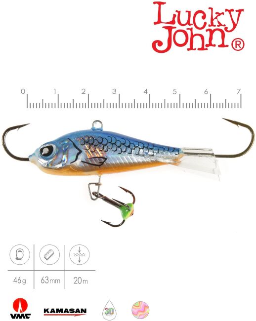 Балансир Lucky John BALTIC 6 с тр. 60мм/45H блистер Балансир Lucky John BALTIC 6 с тр. 60мм/45H блистер