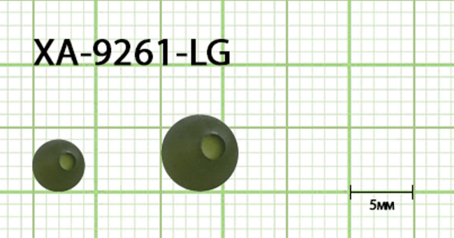 Бусина резиновая FISH SEASON Rubber Bead Light Green Ø4мм светло-болотная 10шт/уп XA-9261-LG4