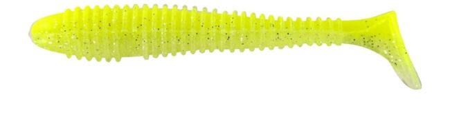 Виброхвост ALLVEGA Fat Bonito 12см 13гр 4шт/уп #011 lemon back silver flake