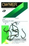 Крючок OWNER 5115-7/0 OH SSW колечко черн.хром кован 3шт/уп