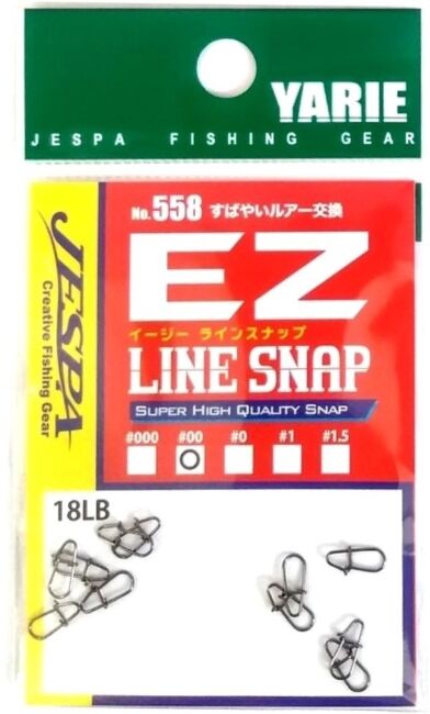 Застежка YARIE Jespa №558 EZ Line Snap №00 18lb 11шт/уп JSP-558-00