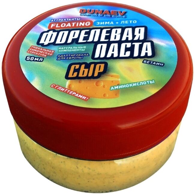 Паста Dunaev 50мл Форель Сыр Желтая Паста Dunaev 50мл Форель Сыр Желтая