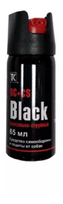 Газовый баллончик Blac OС+CS аэрозольно-струйный 65мл Газовый баллончик Blac OС+CS аэрозольно-струйный 65мл
