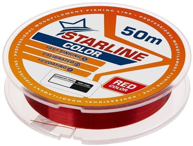 Леска монофил IAM STARLINE Red 50м 0.105мм 1.4кг Леска монофил IAM STARLINE Red 50м 0.105мм 1.4кг