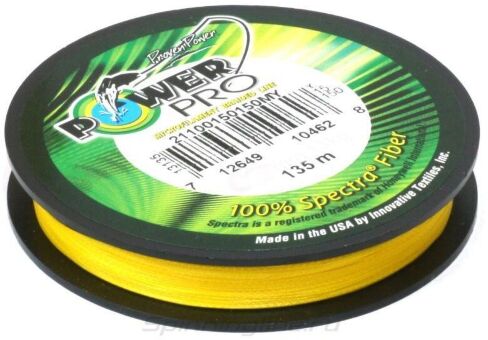 Плетёный шнур POWER PRO Hi-Vis Yellow 135м 0.06мм 3кг желтый
