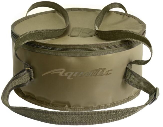 Ведро для замешивания корма с крышкой AQUATIC 420мм, 30х20см, хаки В-03Х