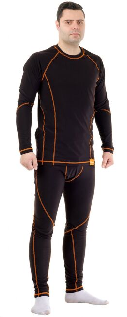 Термобелье мужское PRIDE Охотник флис-стрейч цв:черный 56-58 рост:182-188