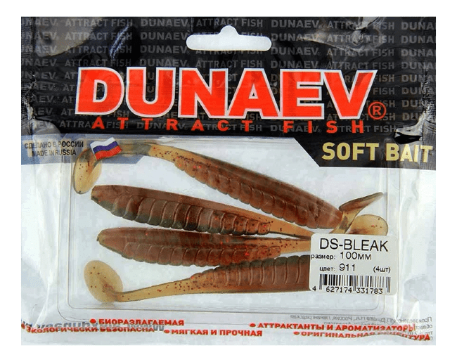 Приманка DS-BLEAK 100мм 4шт/уп, цвет (911) м.масло красное, блестки красные