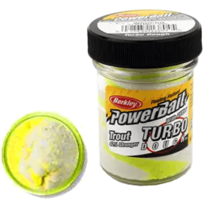 Паста форелевая Berkley Powerbait Turbo Dough (50г) White Chartreuse 1078243