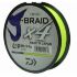 Плетёный шнур DAIWA J-Braid X4 135м 0.33мм 22.4кг флуор-желтый
