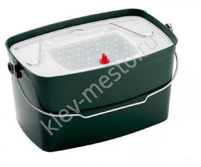 Кан-ведро для живца с крышкой и ситом овальный 5,5л, пластиковый