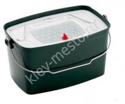 Кан-ведро для живца с крышкой и ситом овальный 5,5л, пластиковый Кан-ведро для живца с крышкой и ситом овальный 5,5л, пластиковый