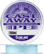 Плетёный шнур SUNLINE Cust Away PE New 150м 30lb/0.25мм13.5кг голубой