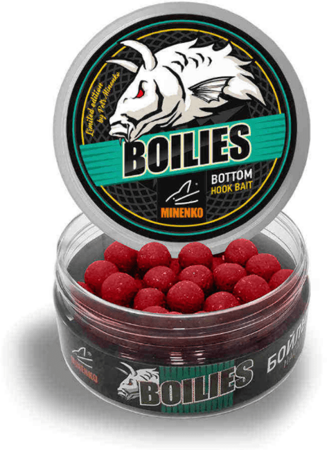 Насадочные бойлы вареные MINENKO Red Halibut (красный палтус) Ø14мм 100гр/бан. Насадочные бойлы вареные MINENKO Red Halibut (красный палтус) Ø14мм 100гр/бан.