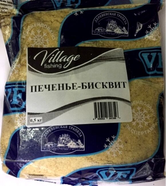 Прикормка VILLAGE FISHING КОМПОНЕНТ Печенье-Бисквит 0,5кг