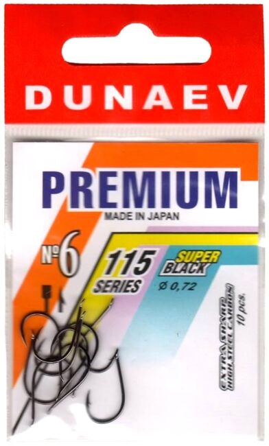 Крючок DUNAEV Premium 115 #6 Ø0.72мм 10шт/уп