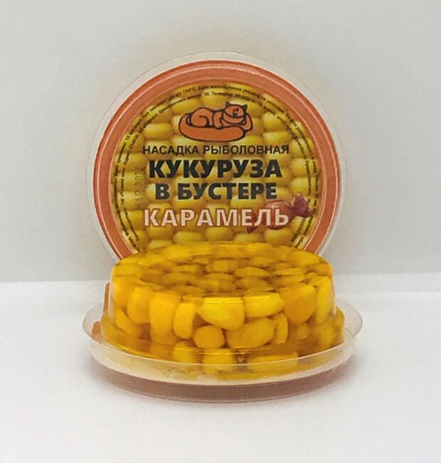 Насадка рыболовная РЫЖИЙ КОТ Кукуруза в бустере Карамель 30мл Насадка рыболовная РЫЖИЙ КОТ Кукуруза в бустере Карамель 30мл